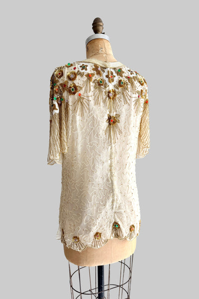 Vintage Market Day Beaded Blouse