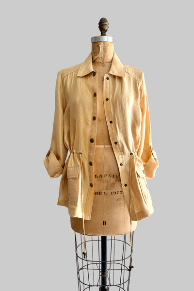 Vintage Golden Utility Drawstring Top