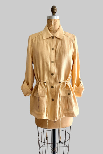 Vintage Golden Utility Drawstring Top