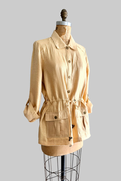 Vintage Golden Utility Drawstring Top