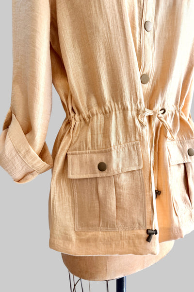 Vintage Golden Utility Drawstring Top