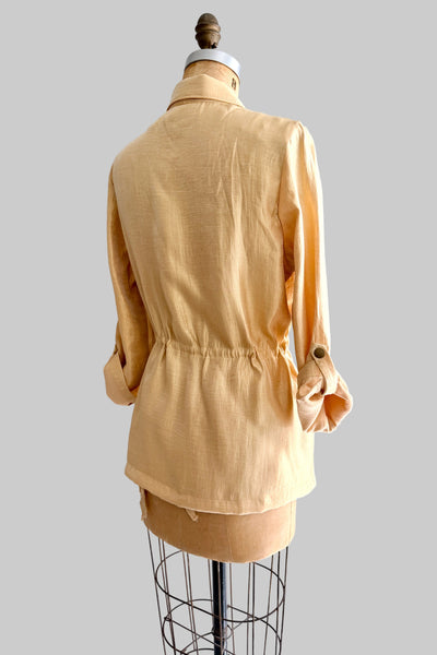 Vintage Golden Utility Drawstring Top