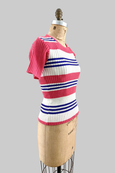 Vintage Bubblegum Stripe Top