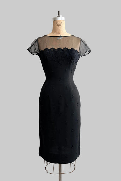Vintage 1950s RAPPI Illusion Dress
