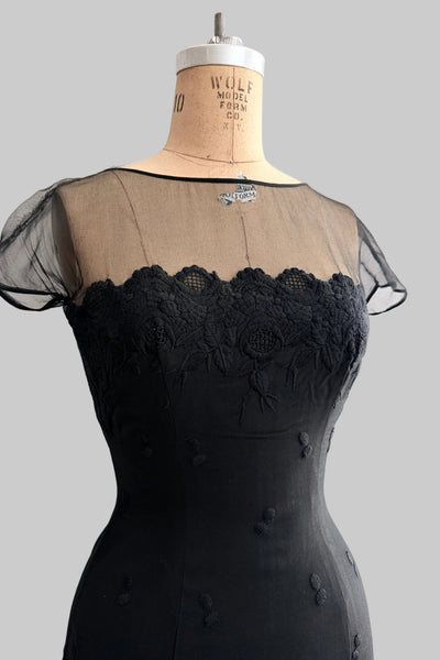 Vintage 1950s RAPPI Illusion Dress