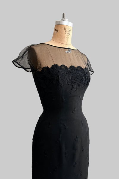 Vintage 1950s RAPPI Illusion Dress