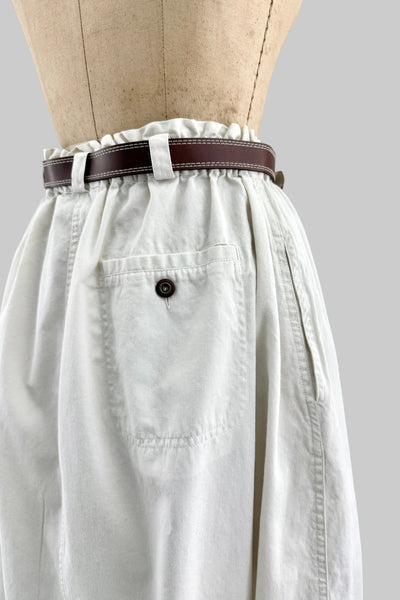 Button Front Midi Skirt