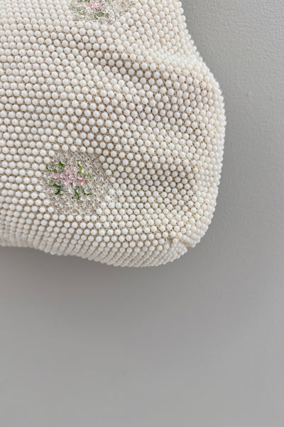 Vintage 1960s Floral Beaded Purse