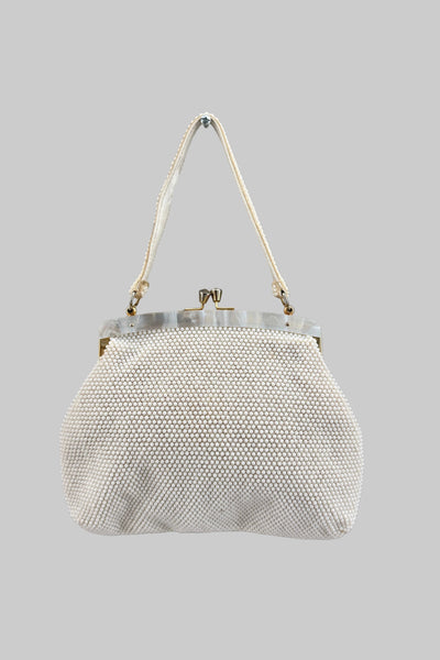 Vintage 1960s Floral Beaded Purse