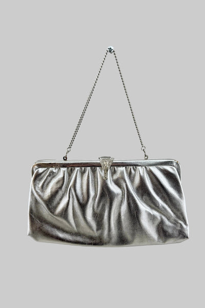Vintage Silver Clutch Bag