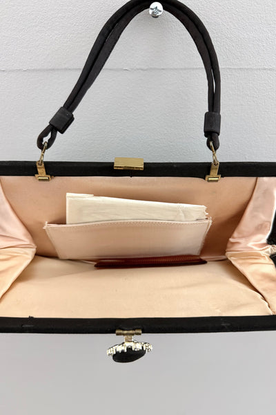 Vintage 50s Black Purse
