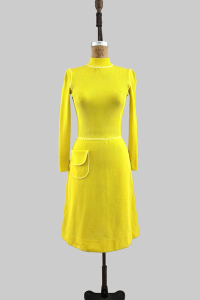Vintage 60s Jaune Dress