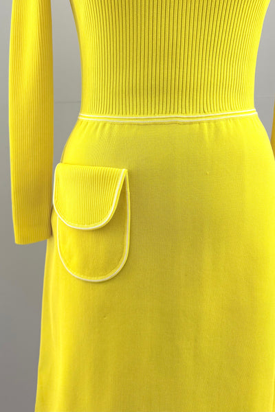 Vintage 60s Jaune Dress