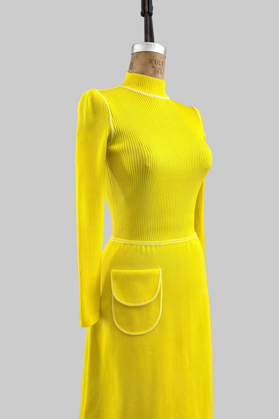 Vintage 60s Jaune Dress