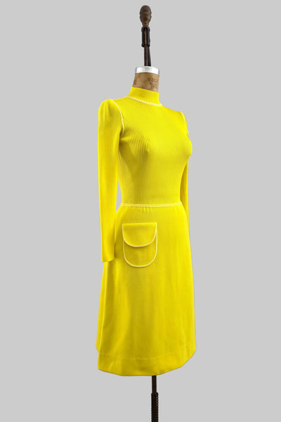 Vintage 60s Jaune Dress