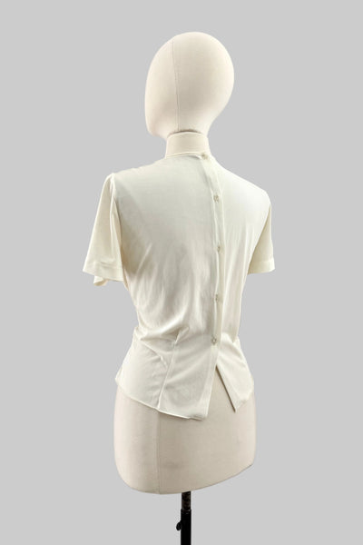 1950s Pintuck Chevron Top