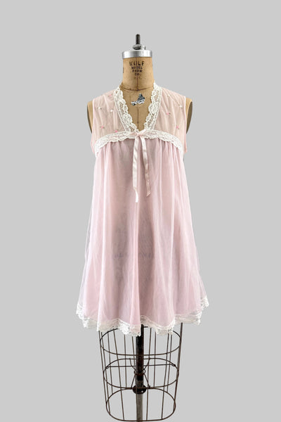 60s Embroidered Nightgown