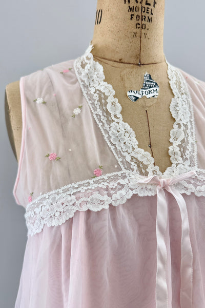 60s Embroidered Nightgown