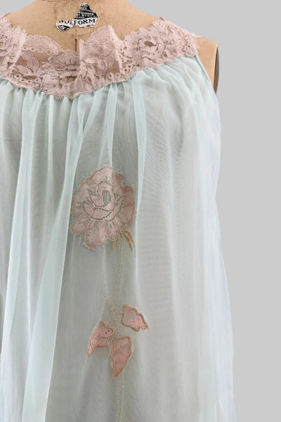 60s Lace Appliqué Nightgown