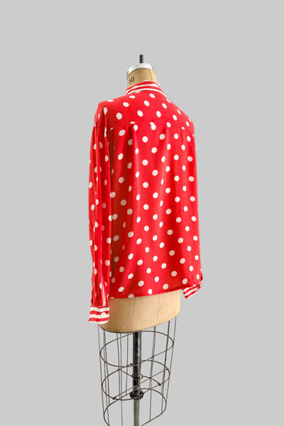 SPRING CLEANING - 90s Polka Dot Top