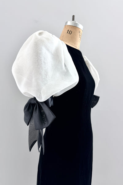 Puff Sleeve Velvet Party Dress