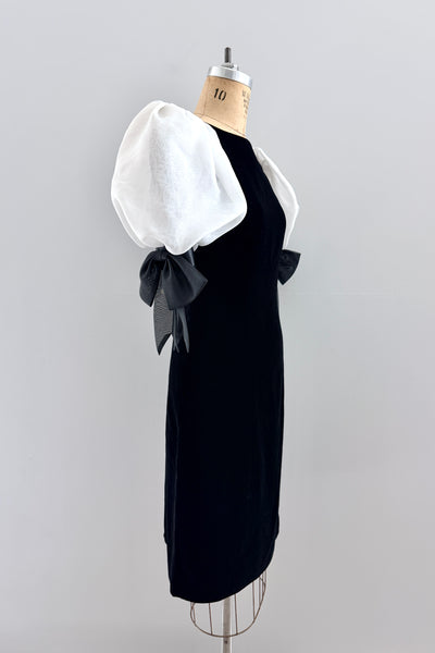 Puff Sleeve Velvet Party Dress