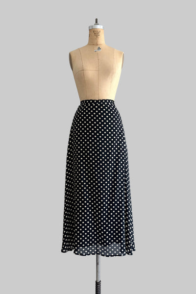 Polka Dot Midi Skirt