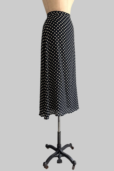 Polka Dot Midi Skirt