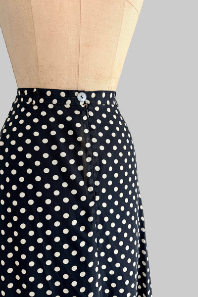 Polka Dot Midi Skirt