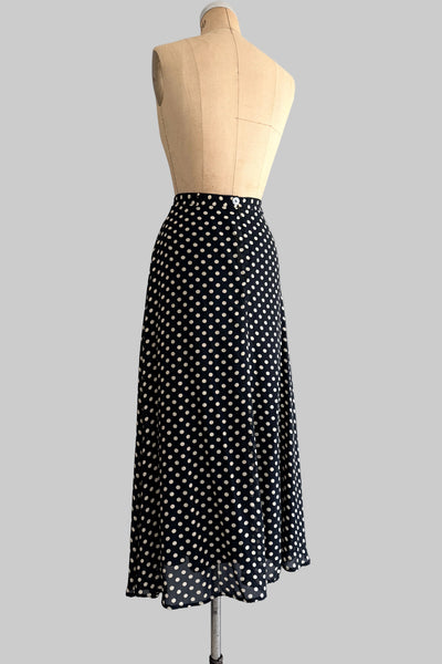 Polka Dot Midi Skirt