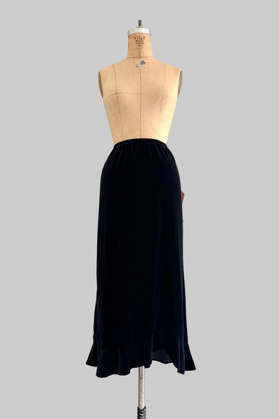 Vintage Black Midi Skirt