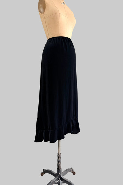 Vintage Black Midi Skirt