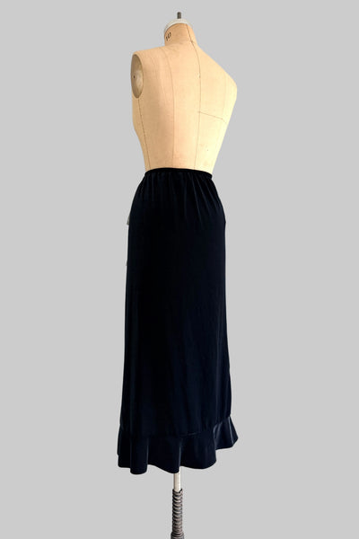 Vintage Black Midi Skirt