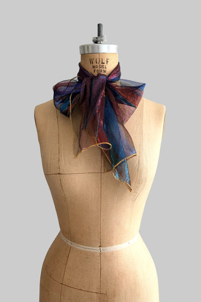 Vintage Striped Sheer Scarf