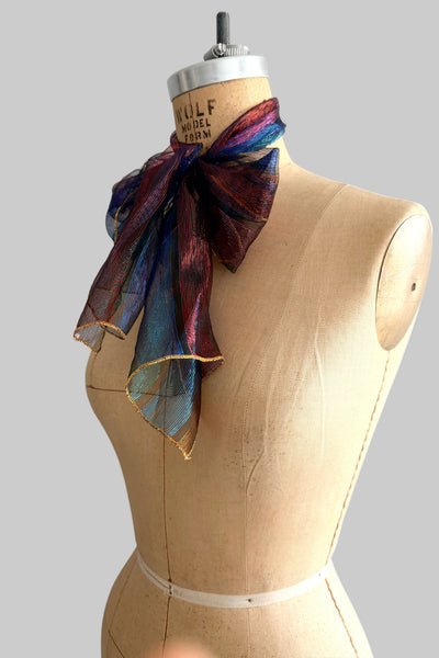 Vintage Striped Sheer Scarf
