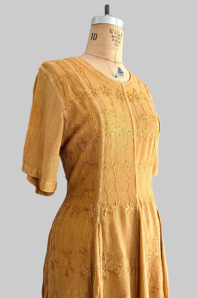Vintage 90s Embroidered Dress