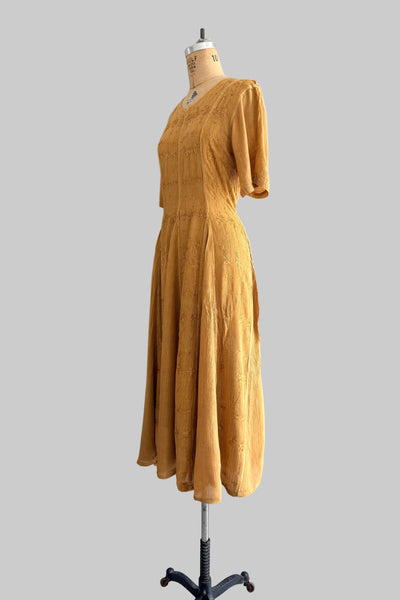 Vintage 90s Embroidered Dress