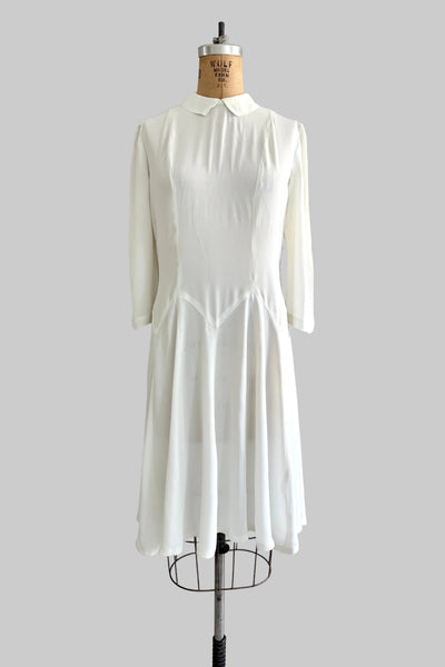 Vintage 940s White Dress