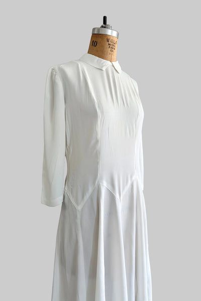 Vintage 940s White Dress