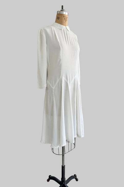 Vintage 940s White Dress