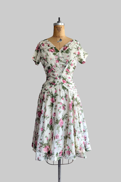 Vintage 1950s Ruched Dress