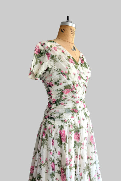 Vintage 1950s Ruched Dress