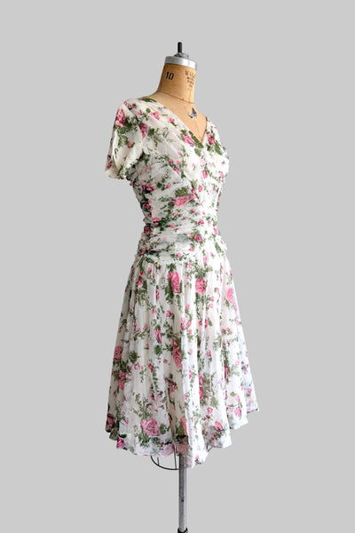 Vintage 1950s Ruched Dress