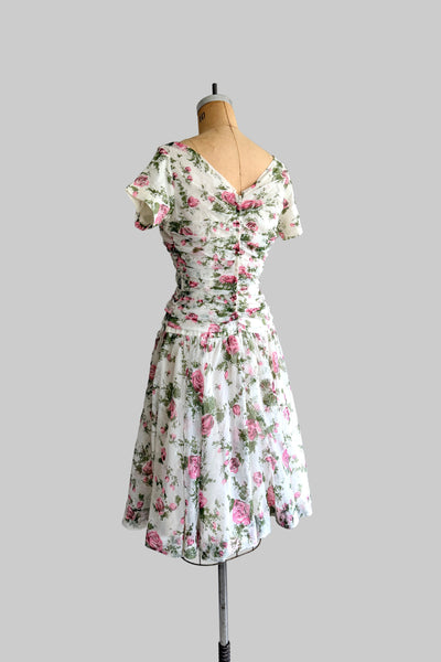 Vintage 1950s Ruched Dress