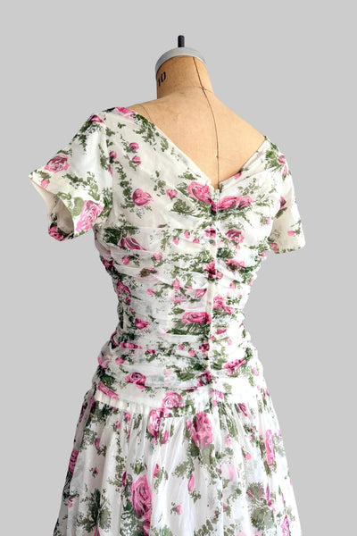 Vintage 1950s Ruched Dress