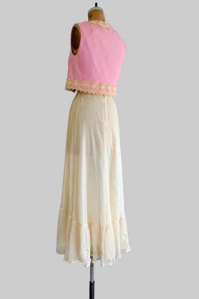Vintage 70s Lace Maxi Skirt