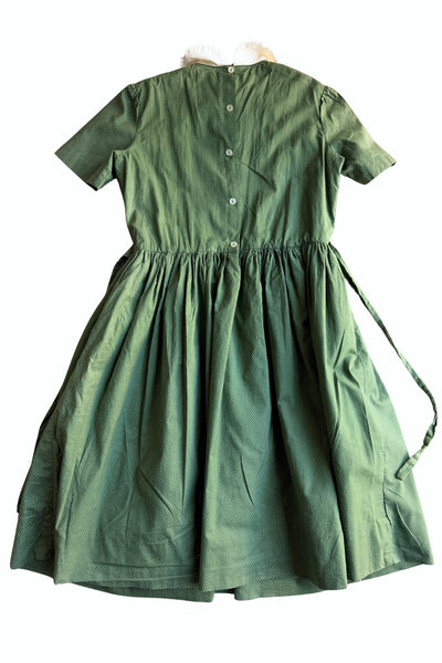 Smocked Green Dress