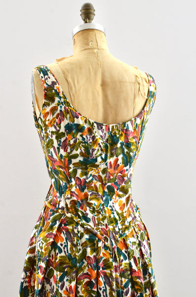 Vintage 1950s Wild Bloom Dress