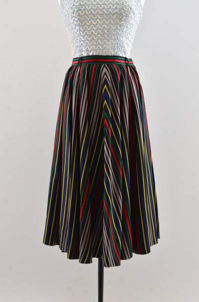 Vintage 1950's "Maxan" Rainbow Stripe Skirt
