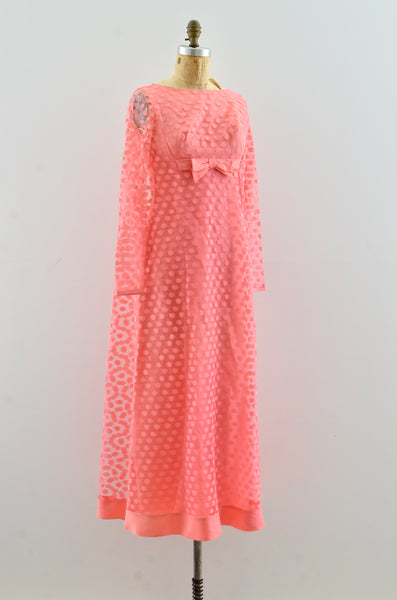 Vintage 1960's Pink Gown